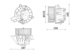 Wentylator wewnętrzny MAHLE AB332000P