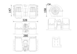 Wentylator wewnętrzny MAHLE AB38000S