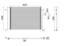 Skraplacz, klimatyzacja MAHLE AC670001P