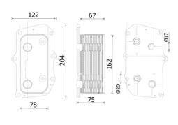Chłodnica oleju, olej silnikowy MAHLE CLC309000S