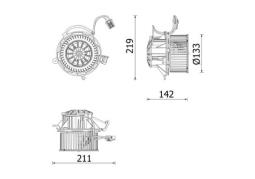 Wentylator wewnętrzny MAHLE AB318000P