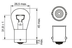 Żarówka, lampa kierunkowskazu BOSCH 1 987 302 201