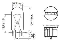 Żarówka, lampa kierunkowskazu BOSCH 1 987 301 052