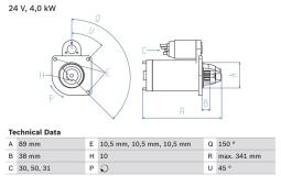 Rozrusznik BOSCH 0 986 017 520