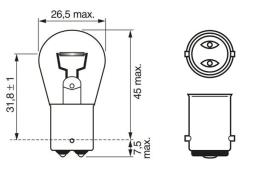 Żarówka, lampa kierunkowskazu BOSCH 1 987 302 261