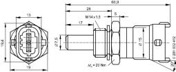 Czujnik, temperatura paliwa BOSCH 0 281 002 412