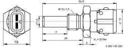 Czujnik, temperatura płynu chłodzącego BOSCH 0 280 130 026