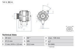 Alternator Bosch 0986082360