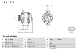 Alternator Bosch 0986086440