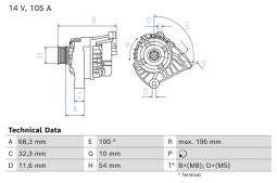 Alternator Bosch 0986086860