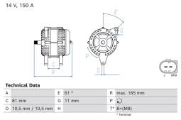 Alternator Bosch 0986082310
