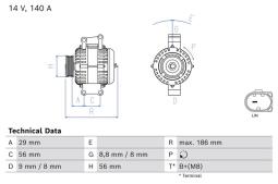 Alternator Bosch 0986086080