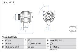 Alternator Bosch 0986081390