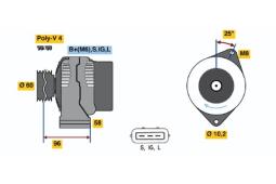 Alternator Bosch 0986040461
