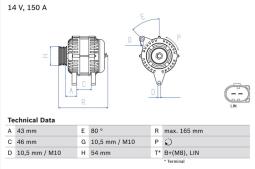 Alternator Bosch 0986081190