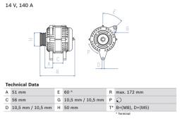 Alternator Bosch 0986046230