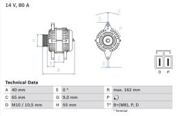 Alternator Bosch 0986042911