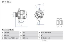 Alternator Bosch 0986049800