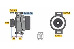 Alternator Bosch 0986081300