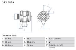 Alternator Bosch 0986042750