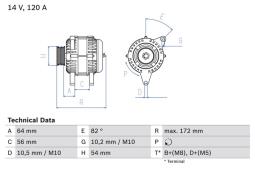 Alternator Bosch 0986046140