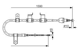 Cięgło, hamulec postojowy Bosch 1987482072
