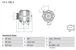 Alternator Bosch 0986048400