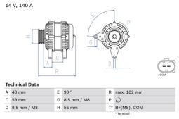 Alternator Bosch 0986081180