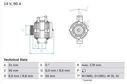 Alternator Bosch 0986042520