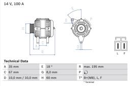 Alternator Bosch 0986081150