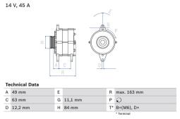 Alternator Bosch 0986033880