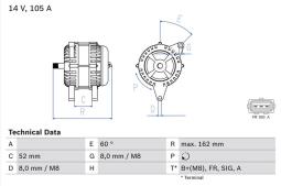 Alternator Bosch 0986081090