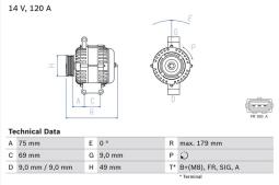 Alternator Bosch 0986081700