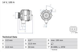 Alternator Bosch 0986081410