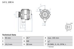 Alternator Bosch 0986082010