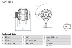 Alternator Bosch 0986084670