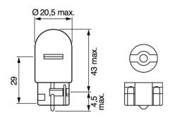 Żarówka, lampa kierunkowskazu BOSCH 1 987 302 251