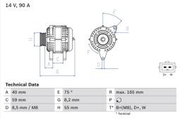 Alternator BOSCH 0 986 038 380