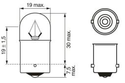 Żarówka, lampa kierunkowskazu BOSCH 1 987 302 510