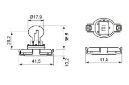 Żarówka, lampa przeciwmgłowa tylna BOSCH 1 987 302 266