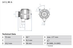 Alternator BOSCH 0 986 038 771