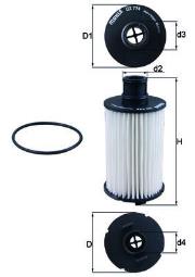 Filtr oleju Knecht OX774D