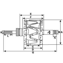 Wirnik, alternator HC-Cargo F032137563