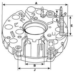 Prostownik, alternator HC-Cargo F032138164
