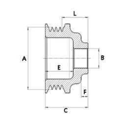 Koło pasowe, alternator HC-Cargo F032138973