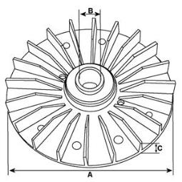 Wirnik wentylatora, alternator HC-Cargo F032233826