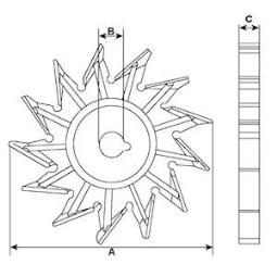 Wirnik wentylatora, alternator HC-Cargo F032234490