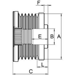 Alternator - sprzęgło jednokierunkowe HC-Cargo F032239914
