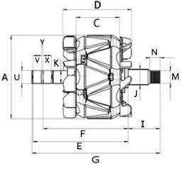 Wirnik, alternator HC-Cargo F032334132
