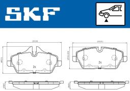Zestaw klocków hamulcowych, hamulce tarczowe SKF VKBP80079